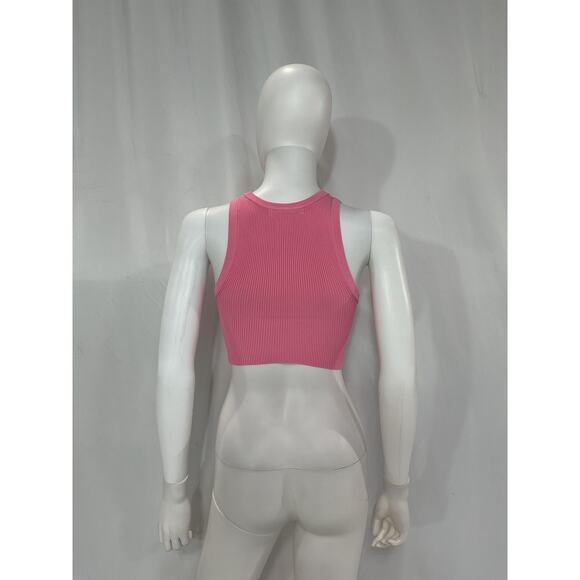 Alice + Olivia 'Marin' Pink Curved Hem Round Neck Tank Size XS - Picture 3 of 5